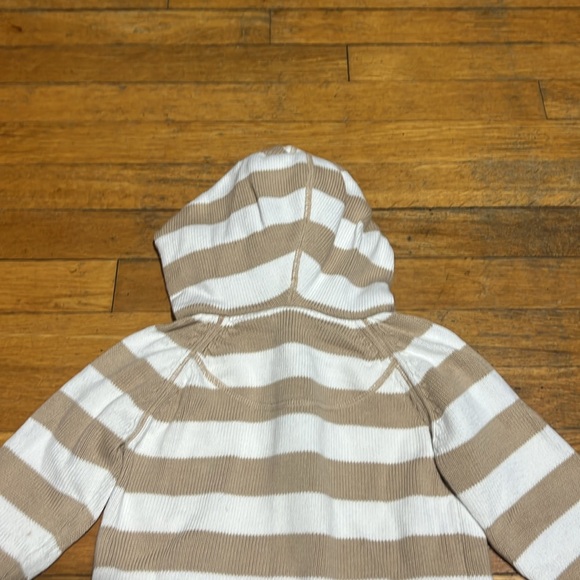 Burberry Tan and White Striped Kids Hoodie - Picture 12 of 14